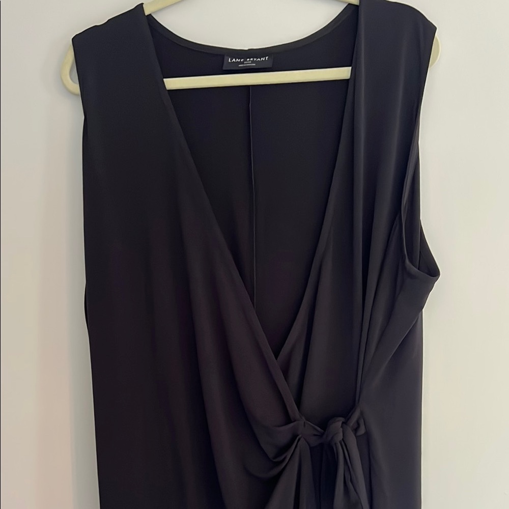 Lane Bryant Black Wrap Midi Dress size 22/24 - Picture 3 of 4